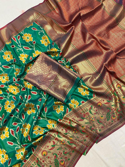 Soft Silk Saree with Patola weaving S1/SR/3/241603