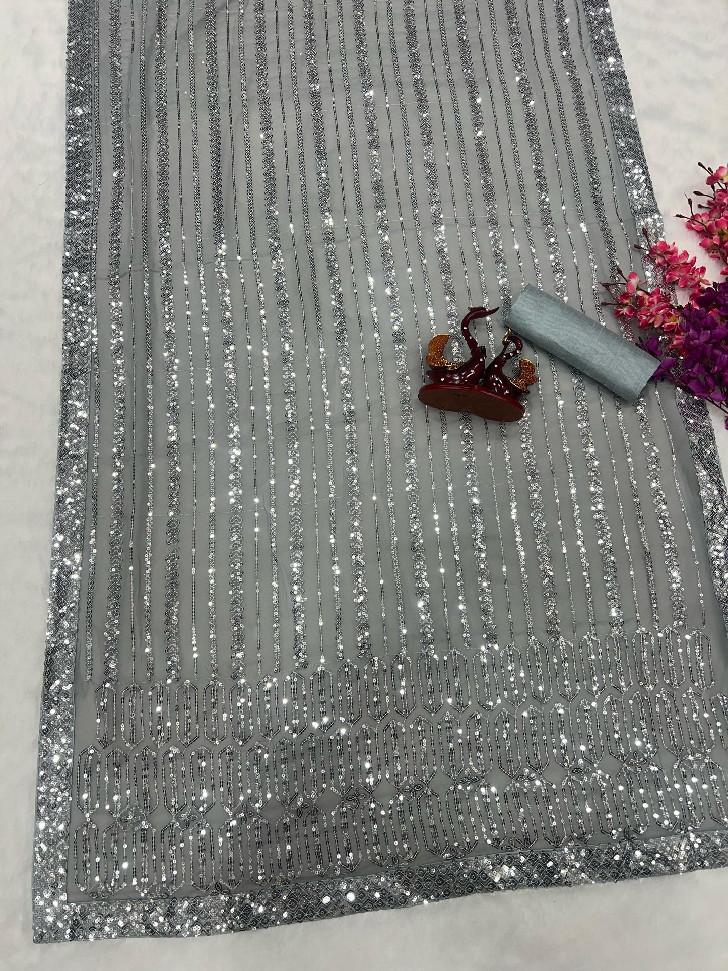 Georgette Saree with Sequins Work S1/SR/15/241703