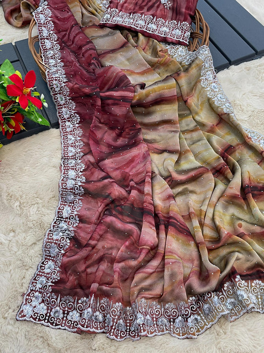 Rangoli Print Saree S1/SR/6/240406