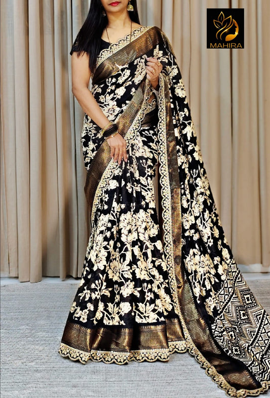 Crape Floral Print Saree S1/SR/7/241006