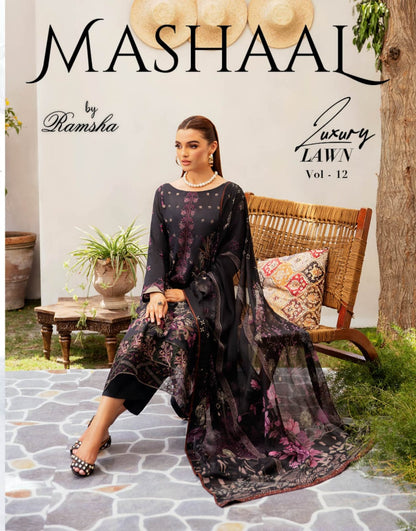 MASHAAL LAWN BY RAMSHA Vol. 12