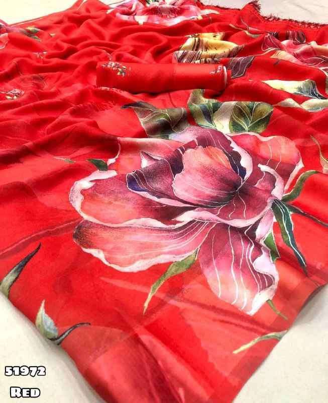 Chiffon Floral Digital Print Saree  S1/SR/3/240909