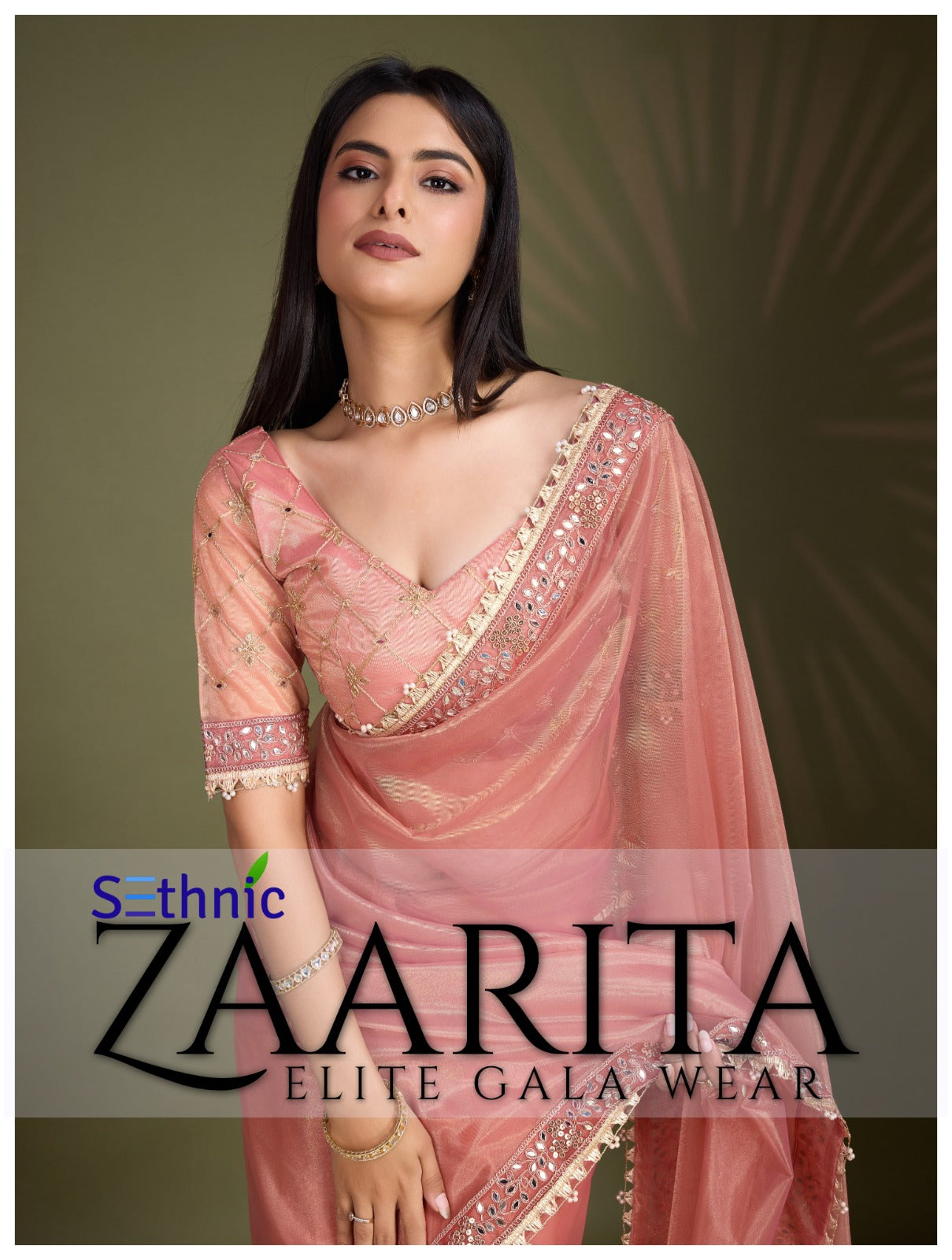 Zaarita Gold Infused Twill Saree H2/SR/1/241109