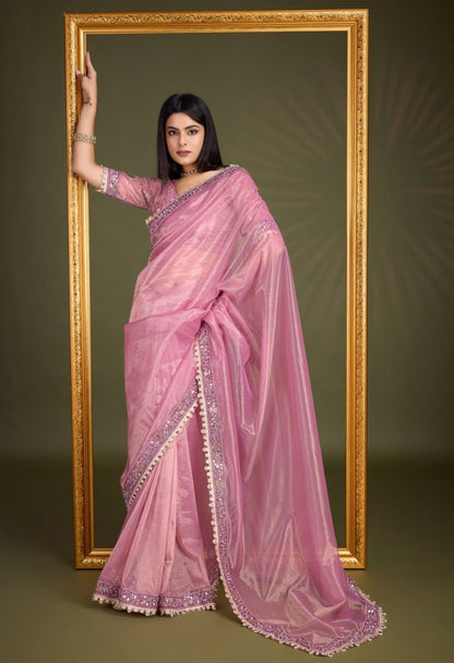 Zaarita Gold Infused Twill Saree H2/SR/1/241109