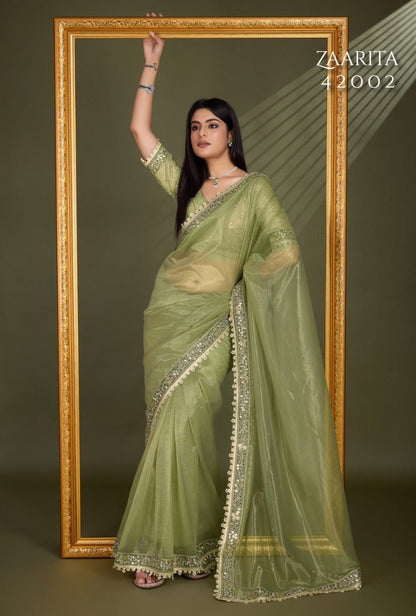 Zaarita Gold Infused Twill Saree H2/SR/1/241109