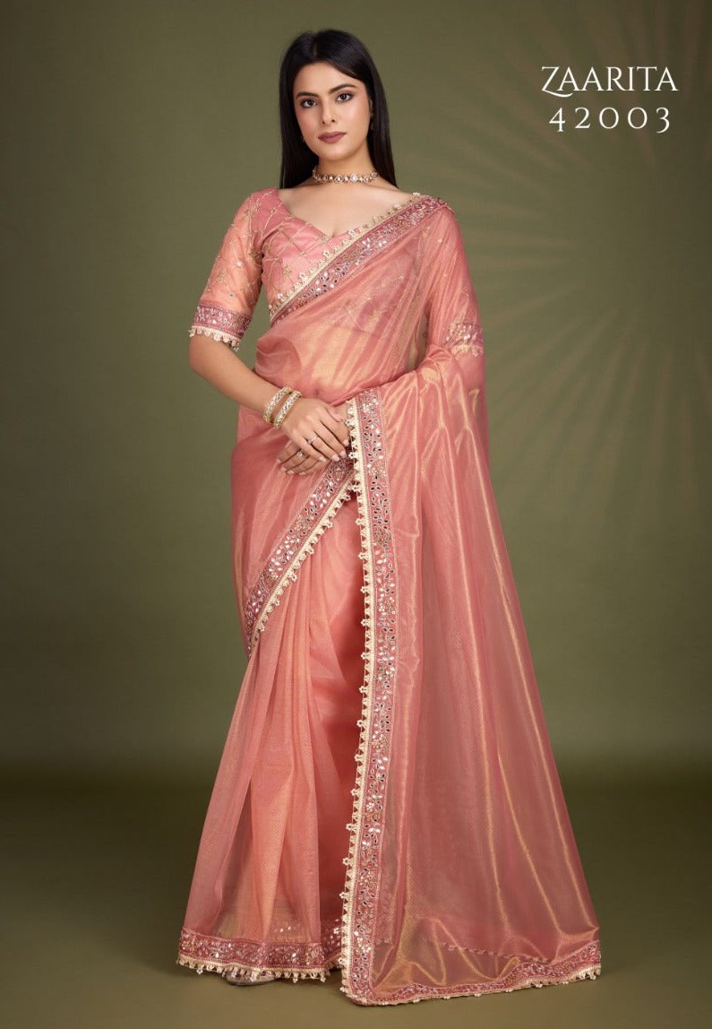 Zaarita Gold Infused Twill Saree H2/SR/1/241109