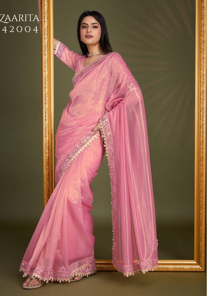 Zaarita Gold Infused Twill Saree H2/SR/1/241109