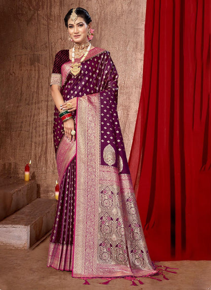 Luxurious Banarasi Silk Saree: Timeless Opulence SR 2-0412 - D2i World