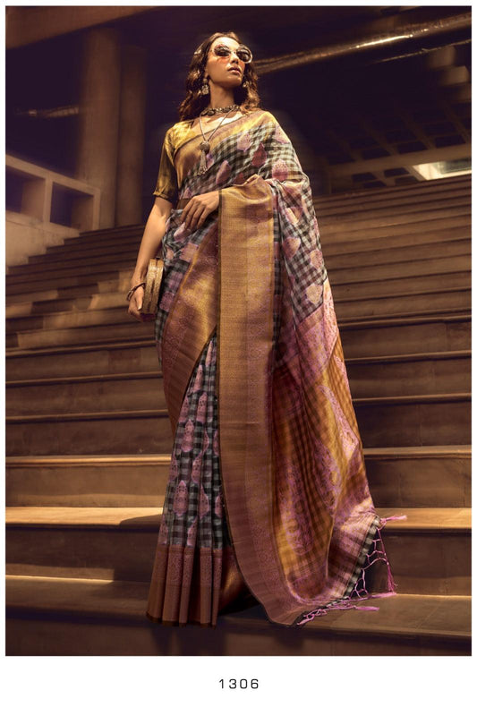 Organza Weaving Saree H2/SR/8/241903 - D2i World