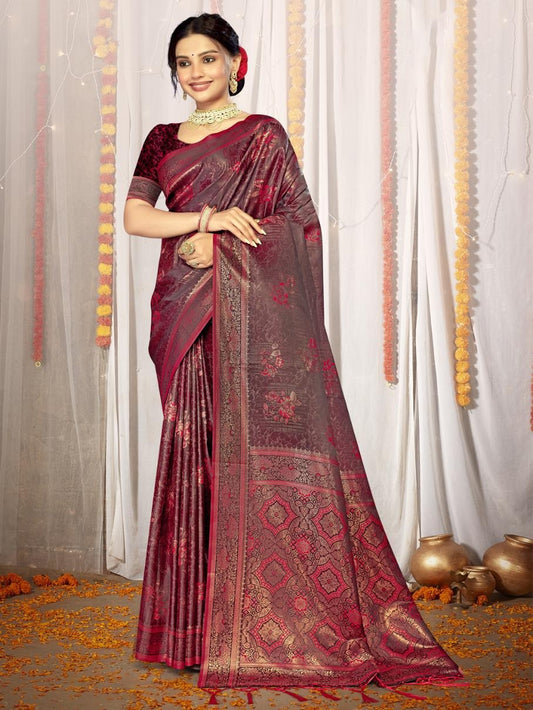 Aradhya Satin Silk Saree By BUNAWAT H2/SR/1/242008