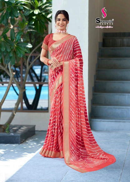 Pure Lehariya Georgette Saree S1/SR/5/240109