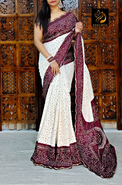 Chiffon Bandhini Saree - S1/SR/1/241508