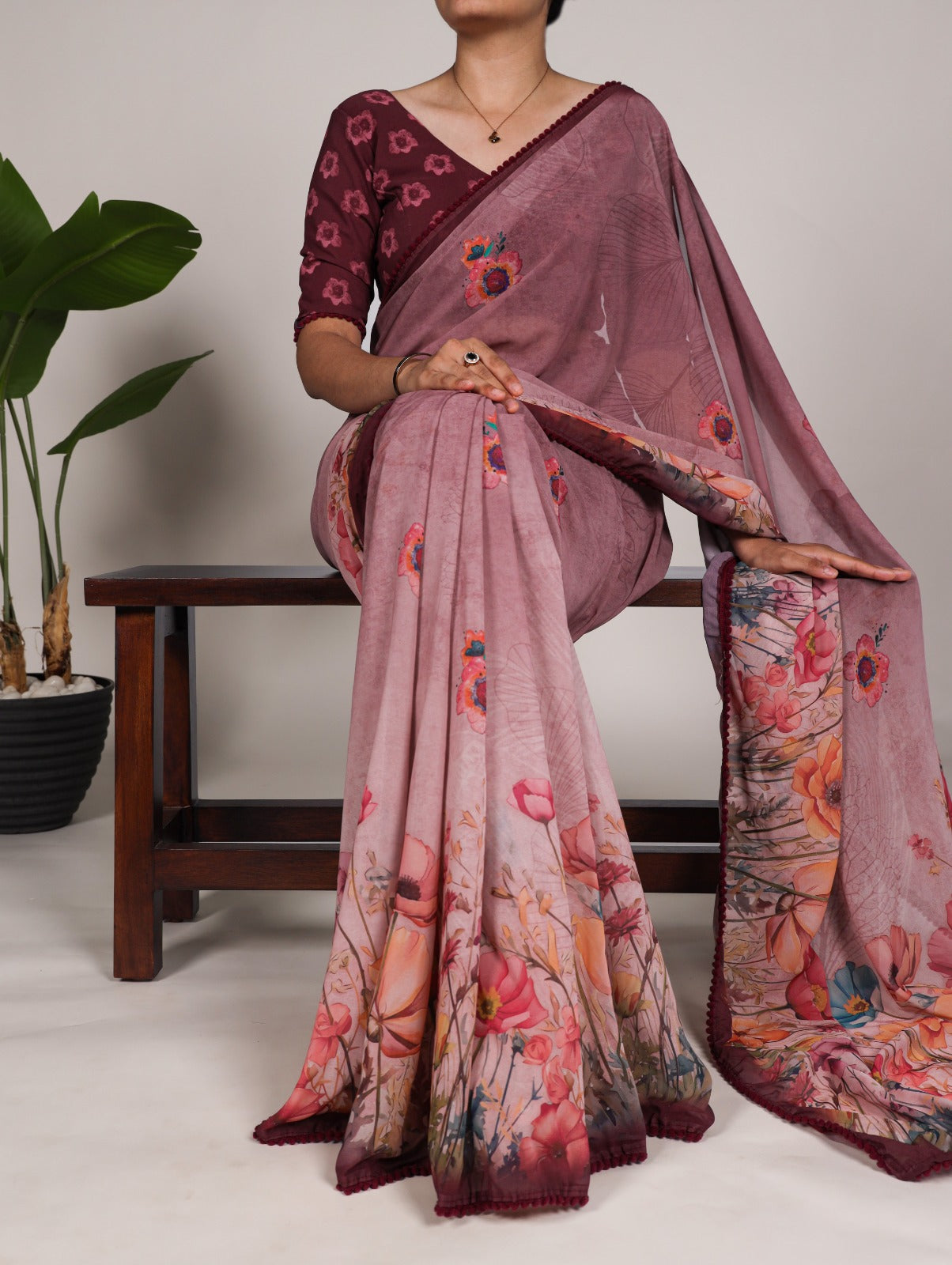 Floral Georgette Saree - S1/SR/3/241409