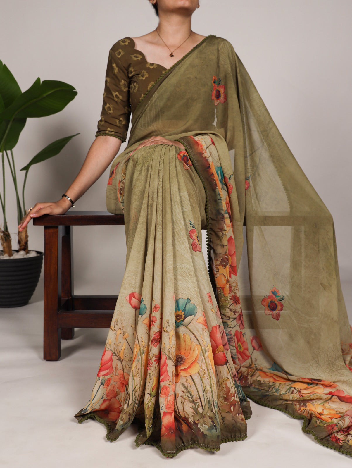 Floral Georgette Saree - S1/SR/3/241409