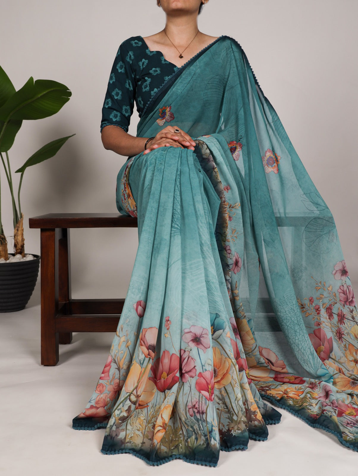 Floral Georgette Saree - S1/SR/3/241409