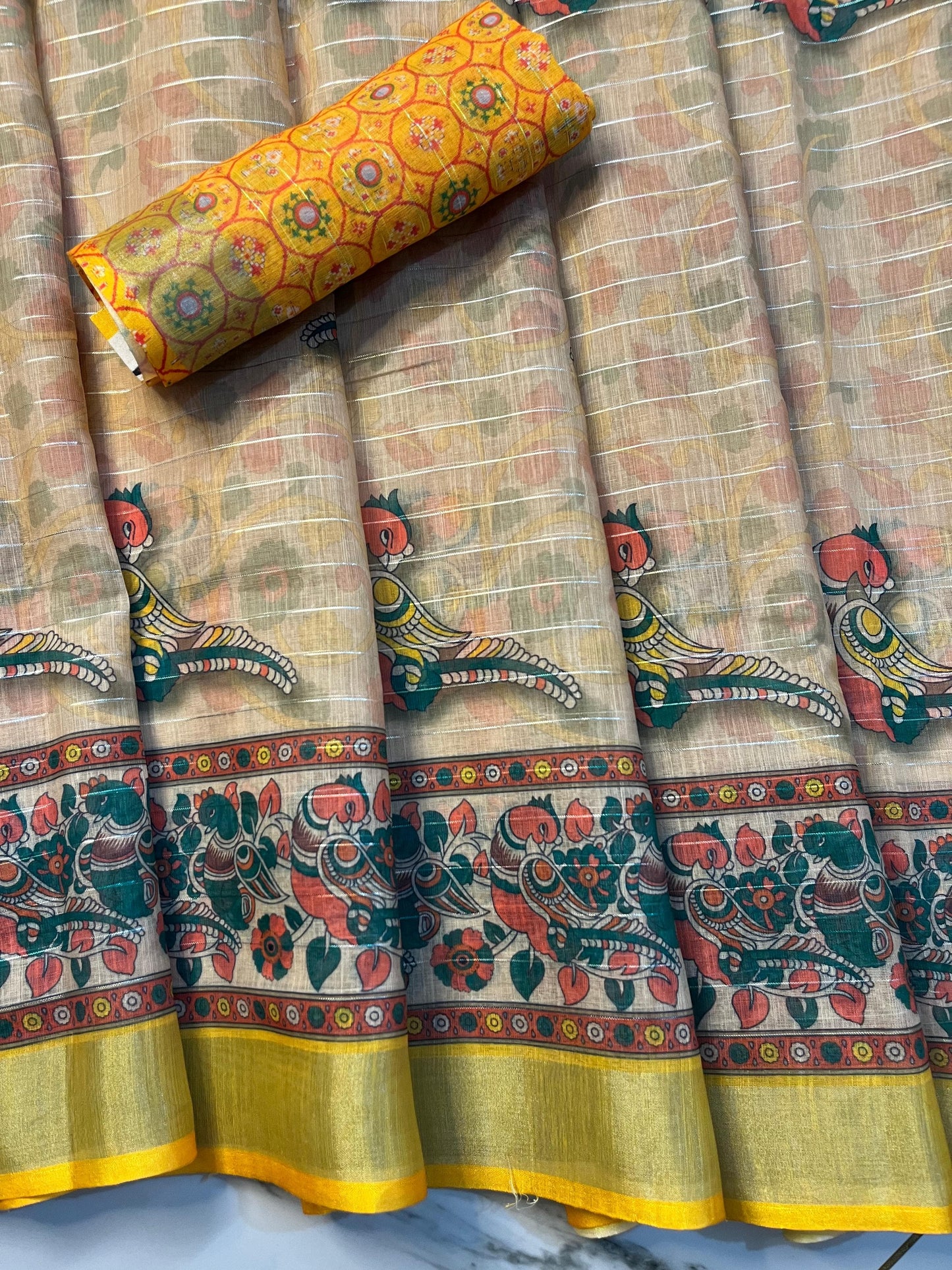 Kashmiri Soft Linen Silk Saree S1/SR/4/241909