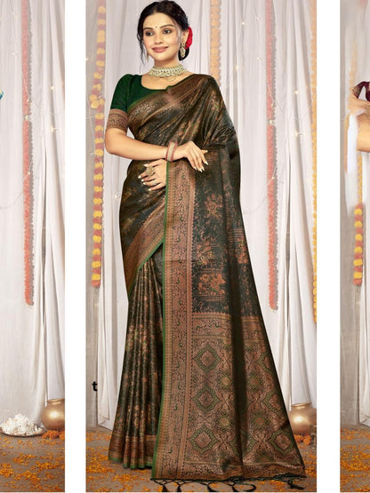 Aradhya Satin Silk Saree By BUNAWAT H2/SR/1/242008