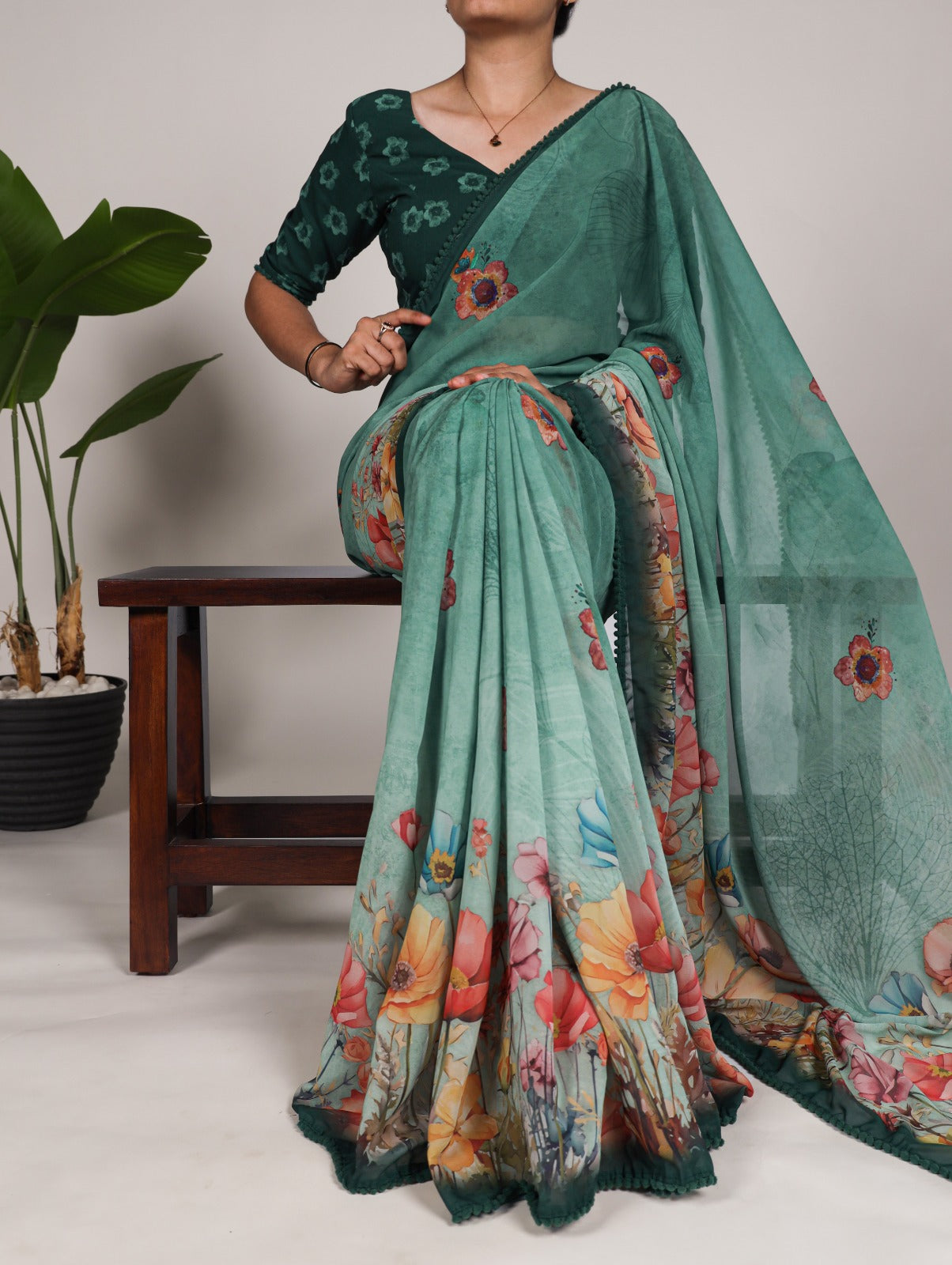 Floral Georgette Saree - S1/SR/3/241409