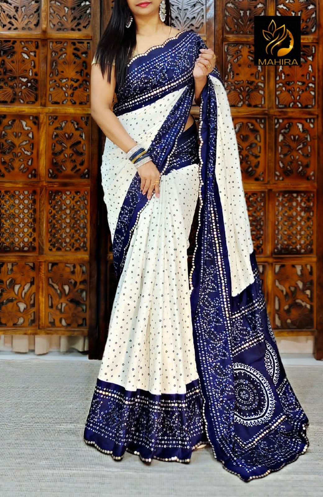 Chiffon Bandhini Saree - S1/SR/1/241508