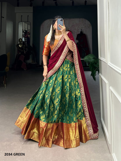 Jacquard Silk Lehenga Choli by AAWIYA  H2/LN/2/241308