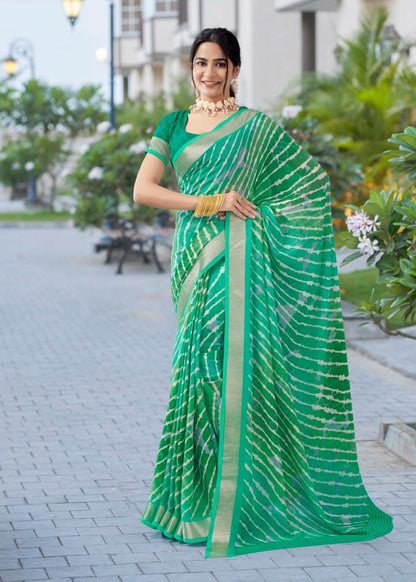 Pure Lehariya Georgette Saree S1/SR/5/240109