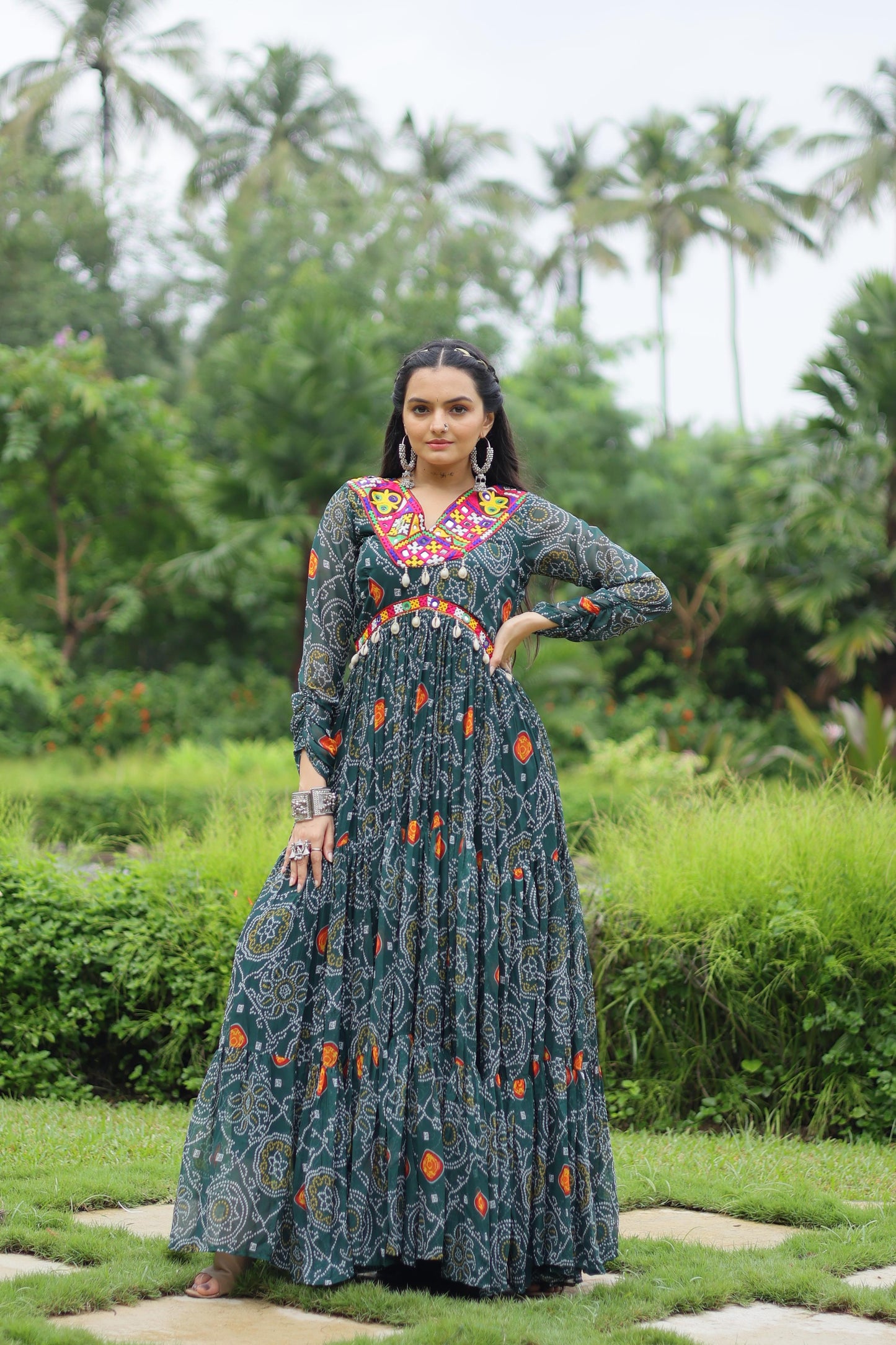 Stunning Bandhani Print Gown S1/GN/2/241109