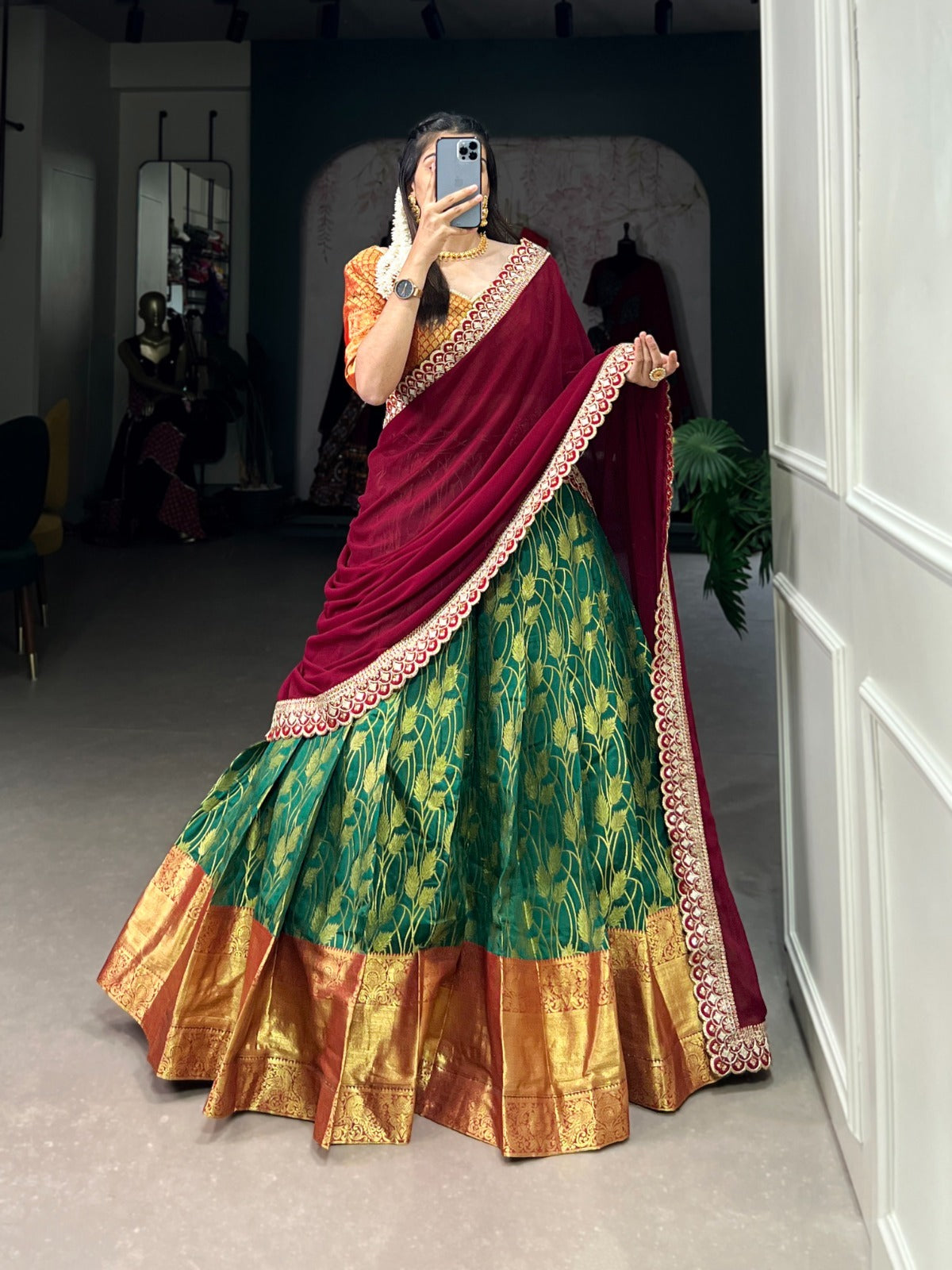 Jacquard Silk Lehenga Choli by AAWIYA  H2/LN/2/241308