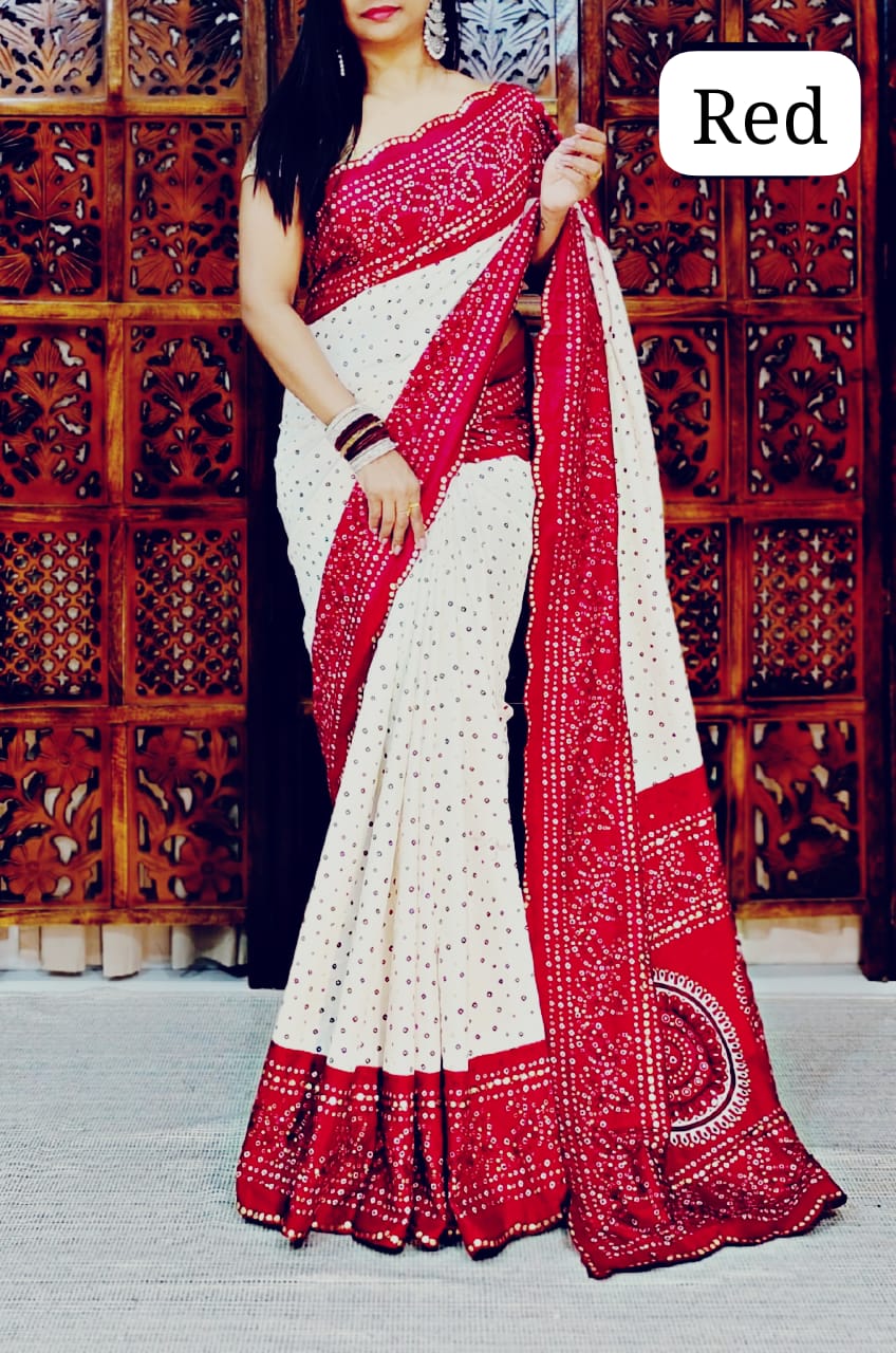 Chiffon Bandhini Saree - S1/SR/1/241508