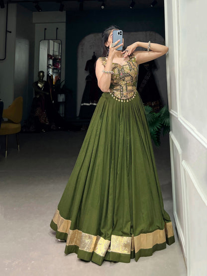 Elegant Rayon & Silk Fusion Lehenga Choli  S1/LN/3/242308