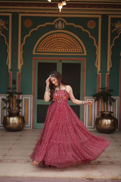 Beautiful Bandhani Print Gown S1/GN/2/241508