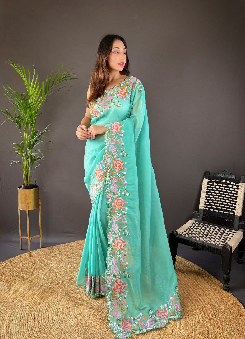 Soft Glossy Silk Saree - H2/SR/2/241508