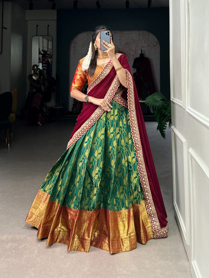 Jacquard Silk Lehenga Choli by AAWIYA  H2/LN/2/241308