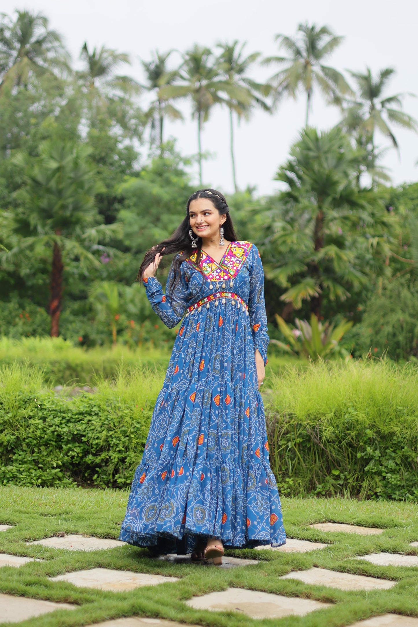 Stunning Bandhani Print Gown S1/GN/2/241109