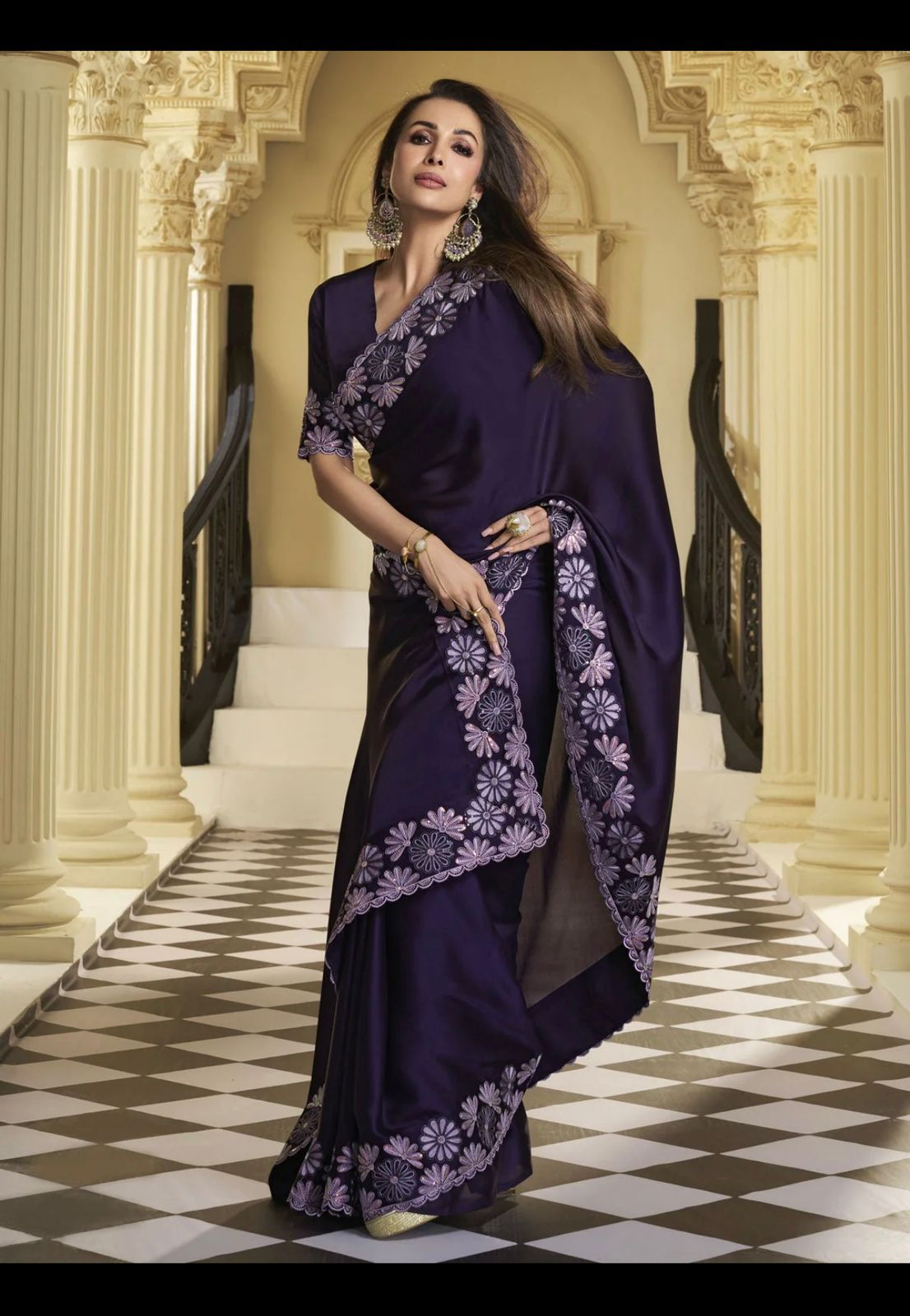 Designer Purple Silk Saree S1/SR/7/241909