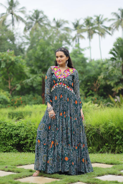 Stunning Bandhani Print Gown S1/GN/2/241109