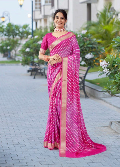 Pure Lehariya Georgette Saree S1/SR/5/240109