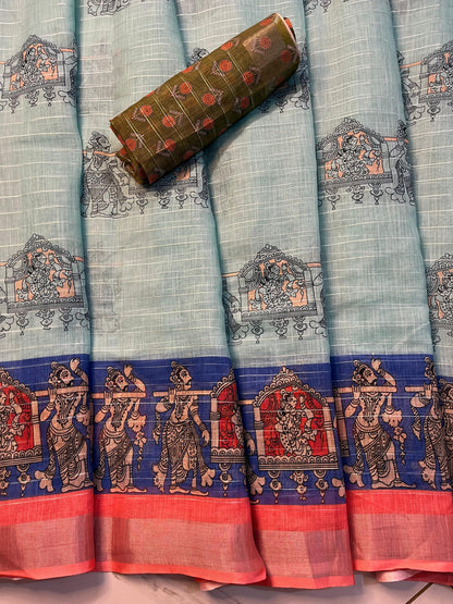 Kashmiri Soft Linen Silk Saree S1/SR/4/241909