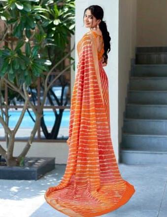 Pure Lehariya Georgette Saree S1/SR/5/240109