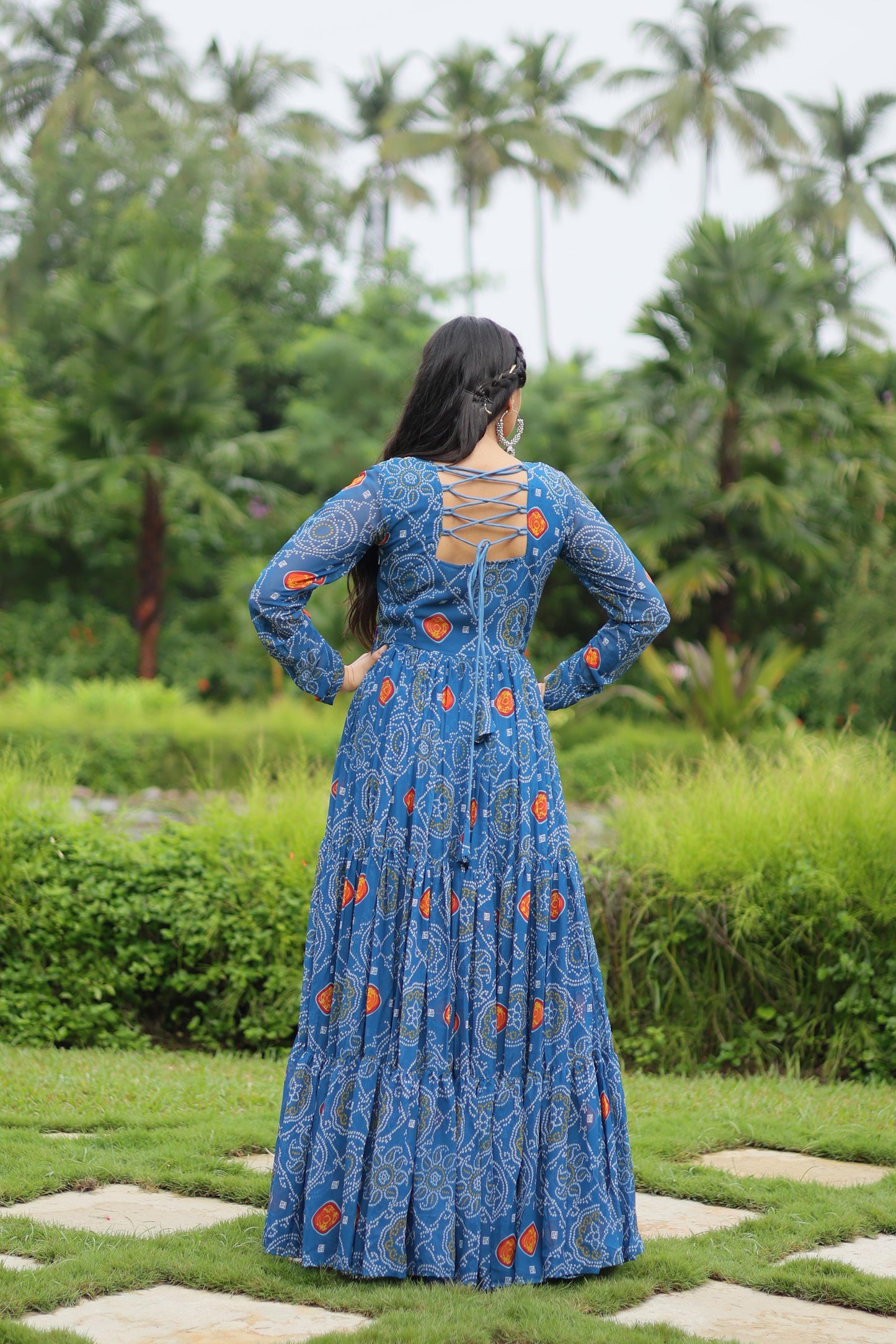 Stunning Bandhani Print Gown S1/GN/2/241109